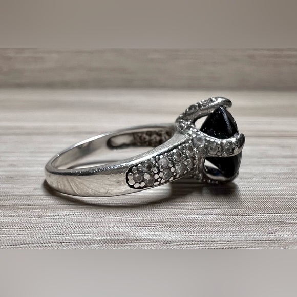 Vintage Designer Paul Kraus Sterling Silver Blue Stone Ring, Size 6.75, 4.9g - Picture 4 of 10